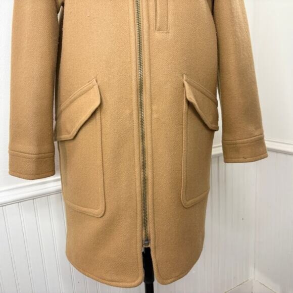 Madewell Size XS Lynnford Coat Wool Cashmere Blend Insuluxe Fabric Classic Camel - Picture 5 of 16